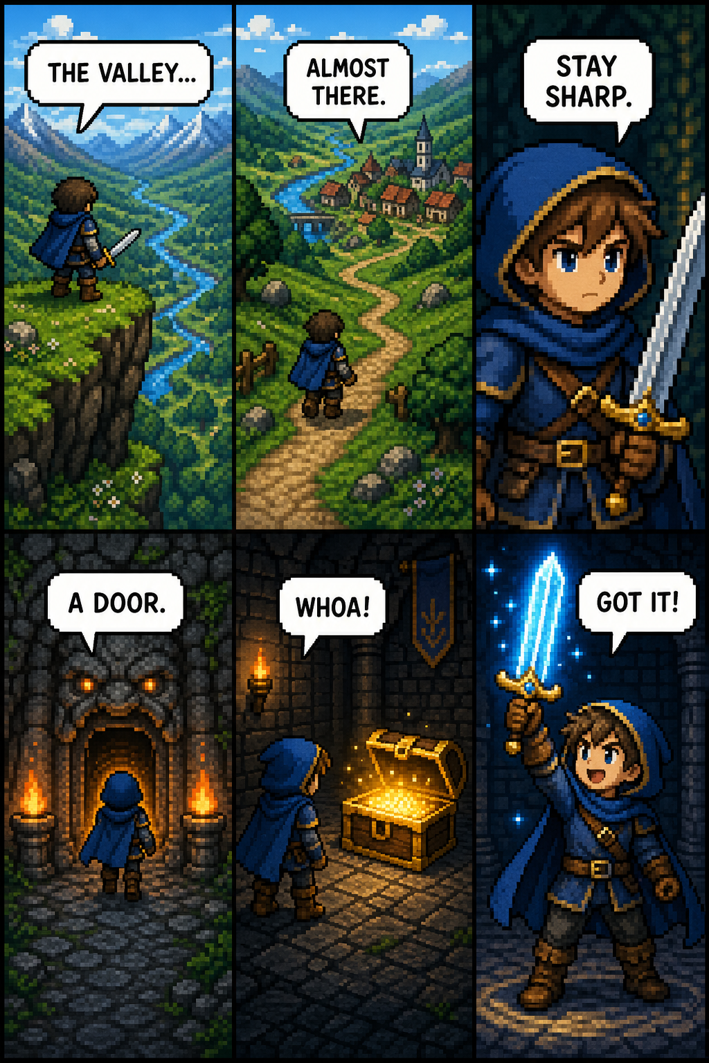 Pixel Quest — free comic made with Comic Maker